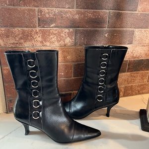 Circa Joan & David Black Leather Boots
